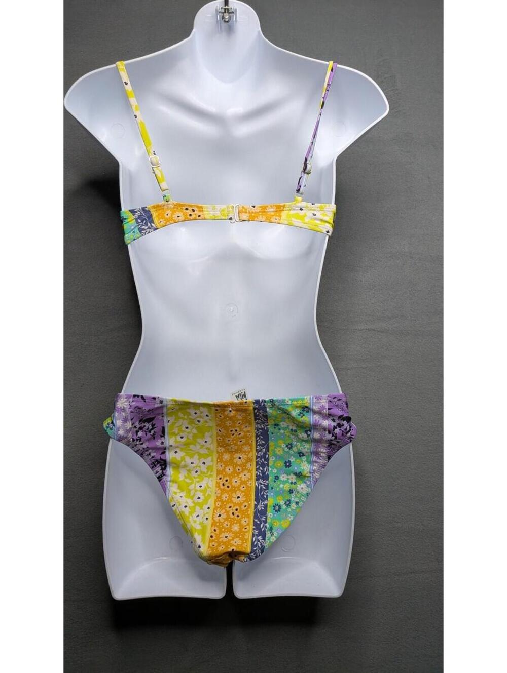 California Sunshine Bikini Set Womens S/M Floral Underwire Padded Swimwear - Picture 4 of 6